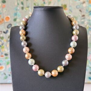 Kenneth Jay Lane KJL Pastel Pearl Necklace